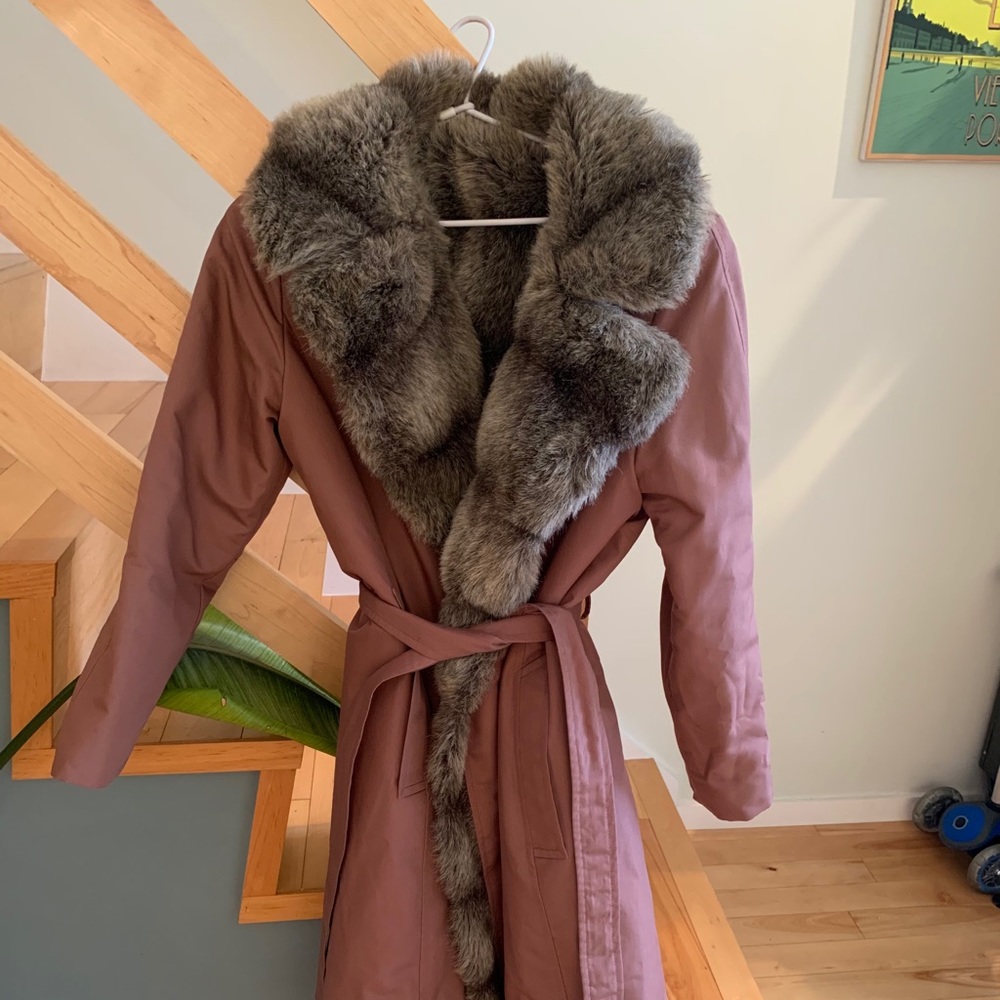 Vintage fur lined coat